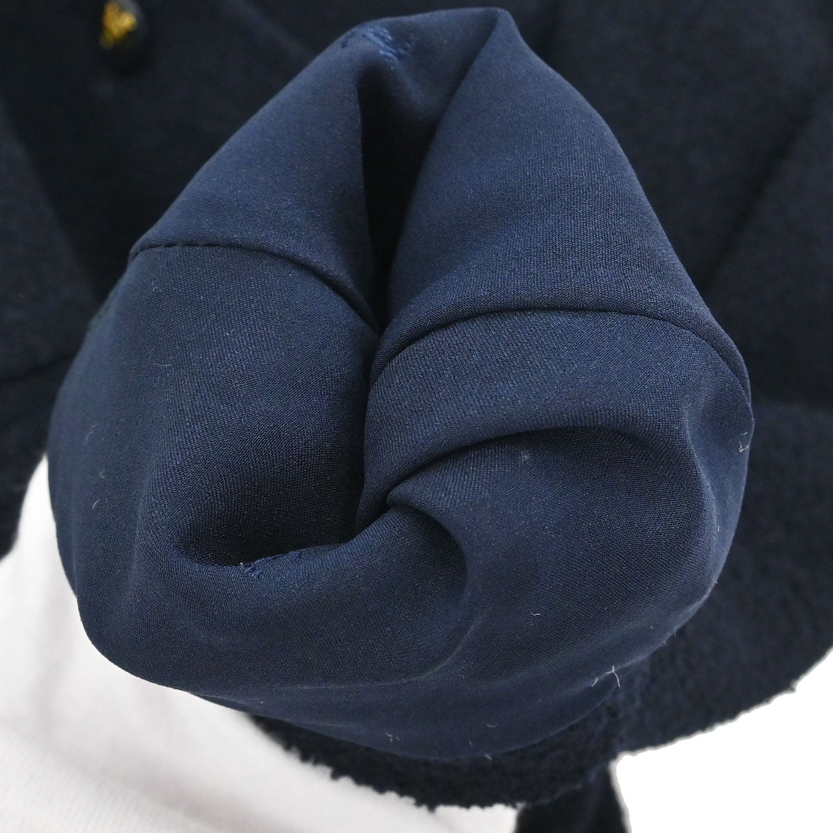 Chanel 1995 Collarless Single Breasted Jacket Navy #38