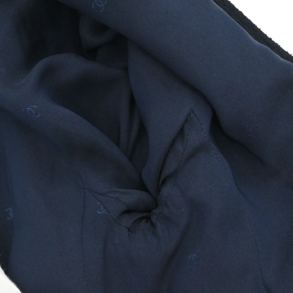 Chanel 1995 Collarless Single Breasted Jacket Navy #38