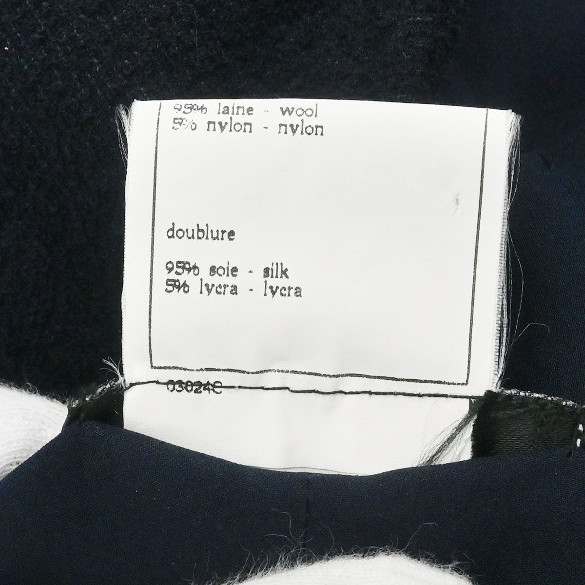 Chanel 1995 Collarless Single Breasted Jacket Navy #38