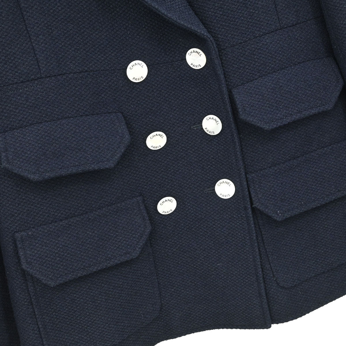 Chanel 1997 Double Breasted Jacket Navy #38