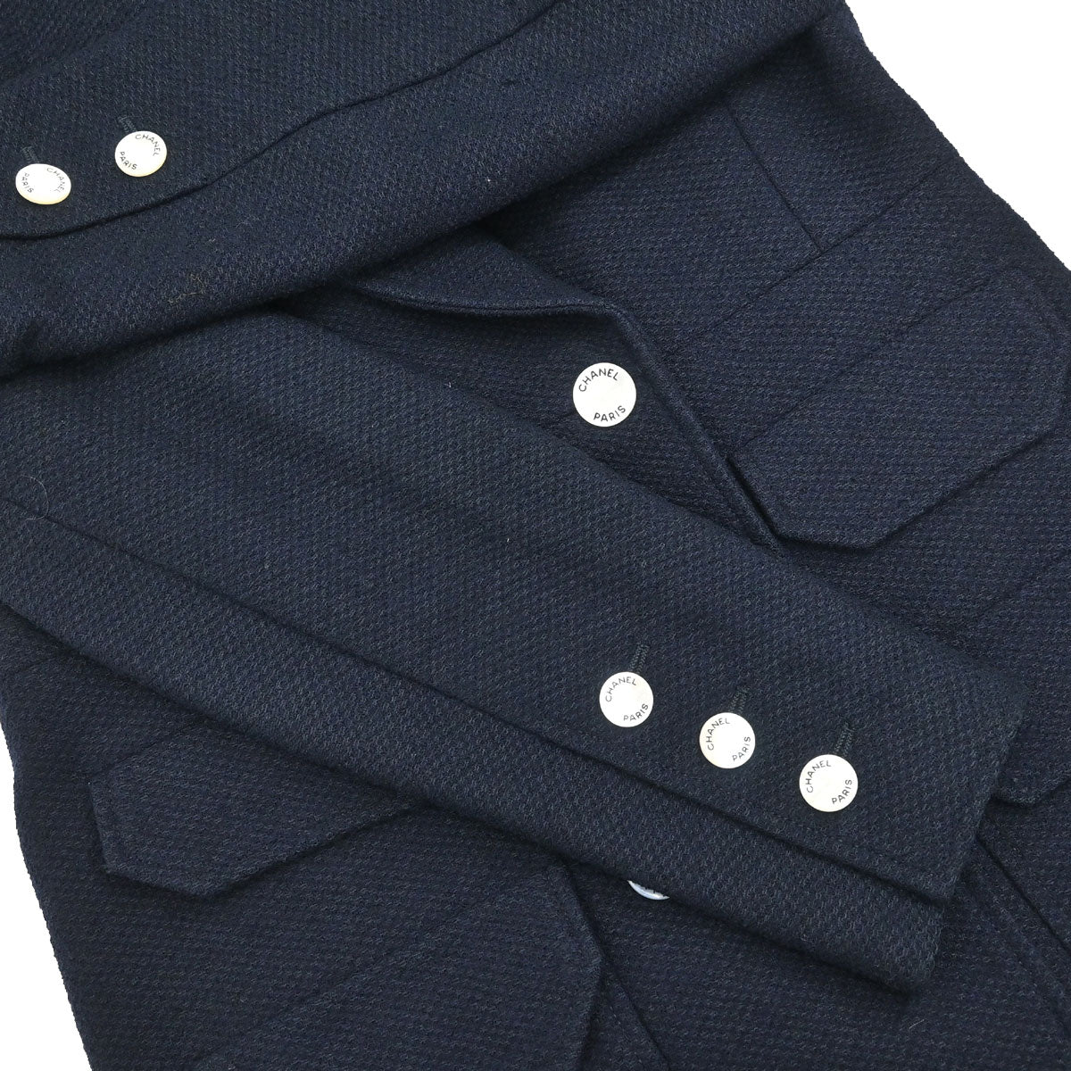 Chanel 1997 Double Breasted Jacket Navy #38