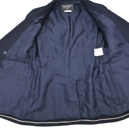Chanel 1997 Double Breasted Jacket Navy #38