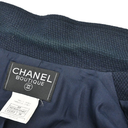 Chanel 1997 Double Breasted Jacket Navy #38