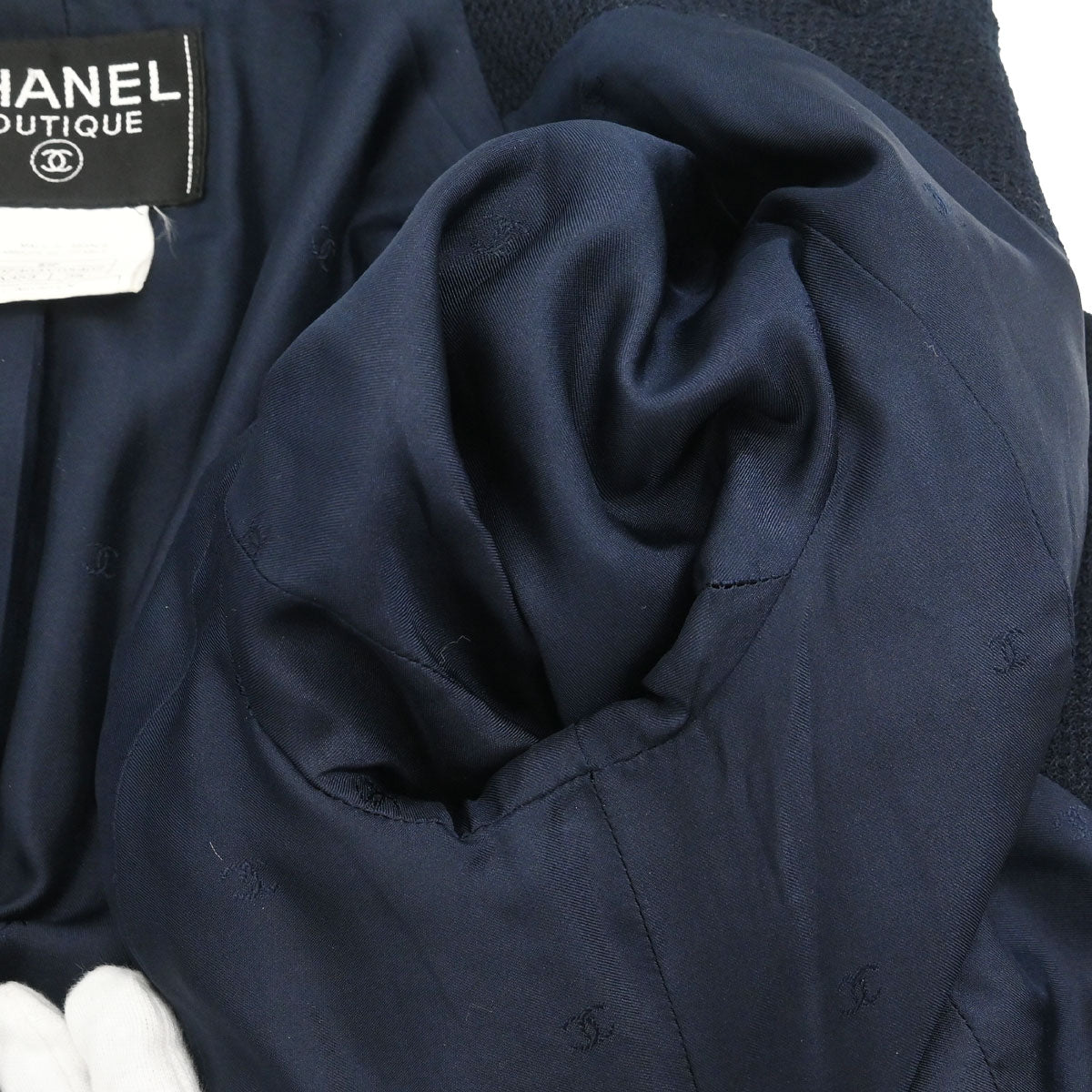 Chanel 1997 Double Breasted Jacket Navy #38