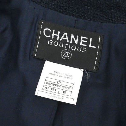 Chanel 1997 Double Breasted Jacket Navy #38