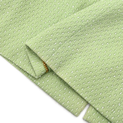 Chanel 1994 Collarless Tweed Jacket Green #38