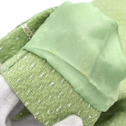 Chanel 1994 Collarless Tweed Jacket Green #38