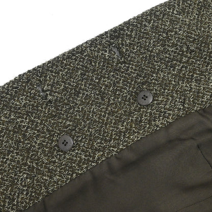 Chanel 1997 Double Breasted Tweed Jacket Khaki #40