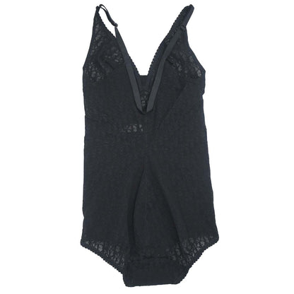 Christian Dior Trotter Lingerie Mesh Lace Bodysuit Black #80A/M