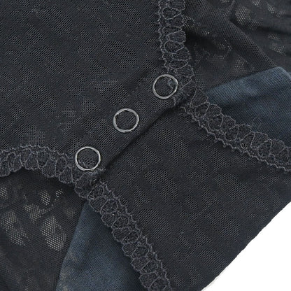 Christian Dior Trotter Lingerie Mesh Lace Bodysuit Black #80A/M