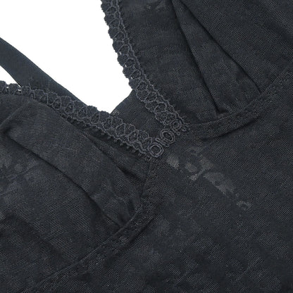 Christian Dior Trotter Lingerie Mesh Lace Bodysuit Black #80A/M