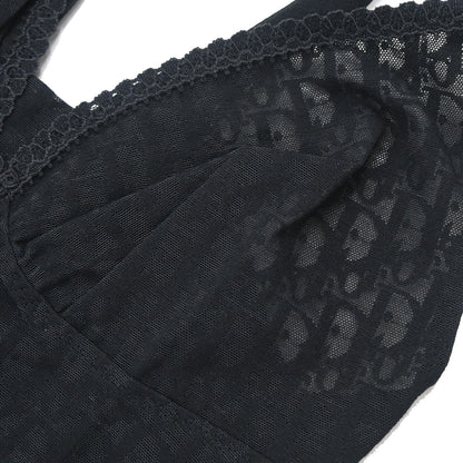 Christian Dior Trotter Lingerie Mesh Lace Bodysuit Black #80A/M