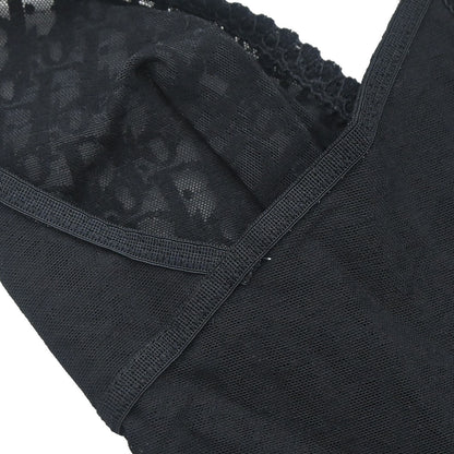 Christian Dior Trotter Lingerie Mesh Lace Bodysuit Black #80A/M