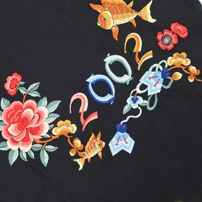 Christian Dior 2001 Sleeveless Tank Top Embroidery Black #40