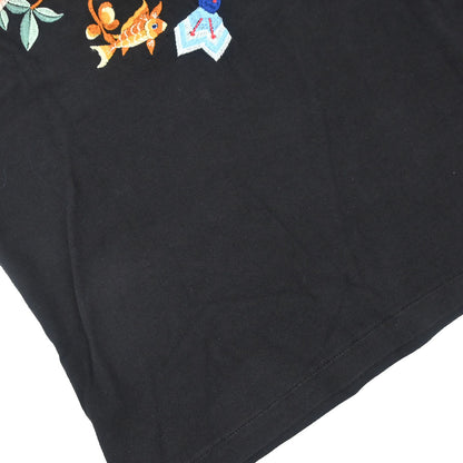 Christian Dior 2001 Sleeveless Tank Top Embroidery Black #40