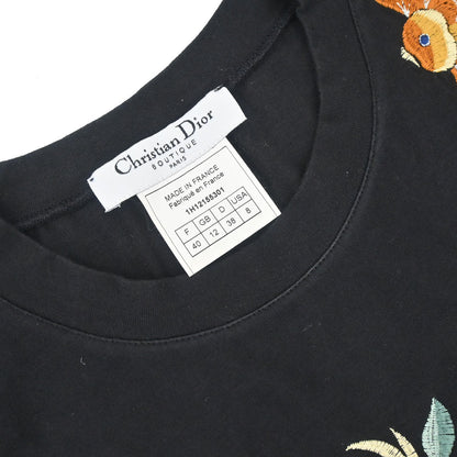 Christian Dior 2001 Sleeveless Tank Top Embroidery Black #40