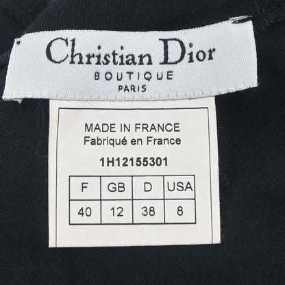 Christian Dior 2001 Sleeveless Tank Top Embroidery Black #40