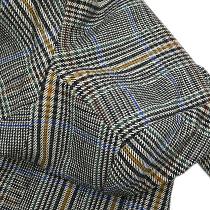 Chanel Single Breasted Check Jacket Gray #34
