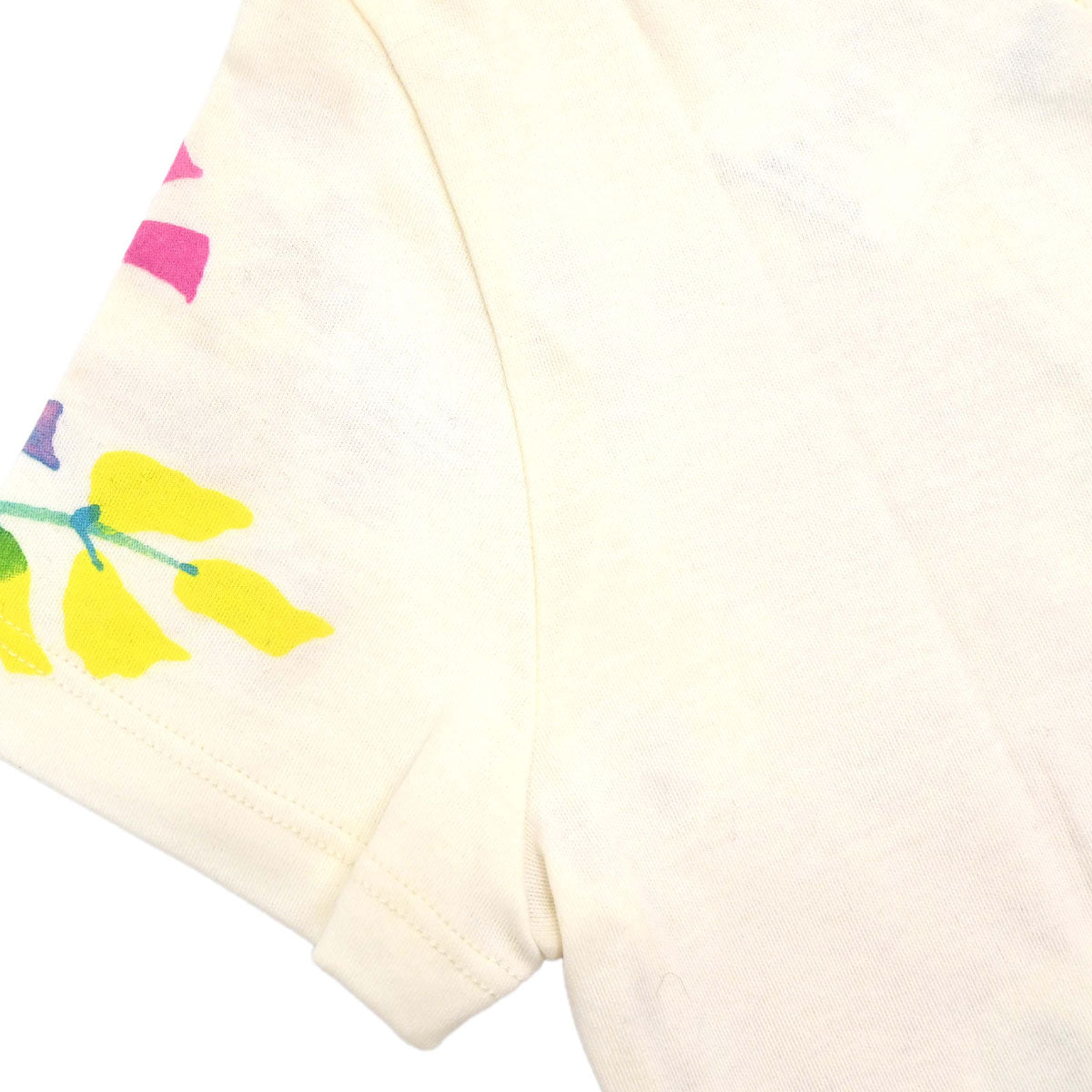 Christian Dior 2006 Floral T-shirt Sequins Beads Ivory #36