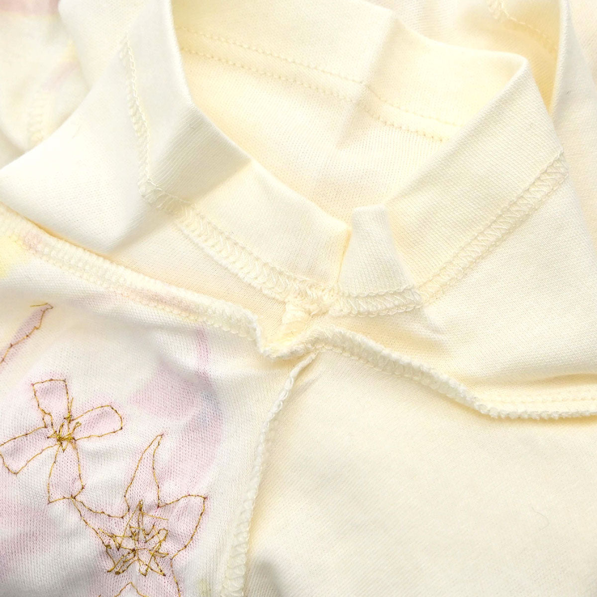Christian Dior 2006 Floral T-shirt Sequins Beads Ivory #36