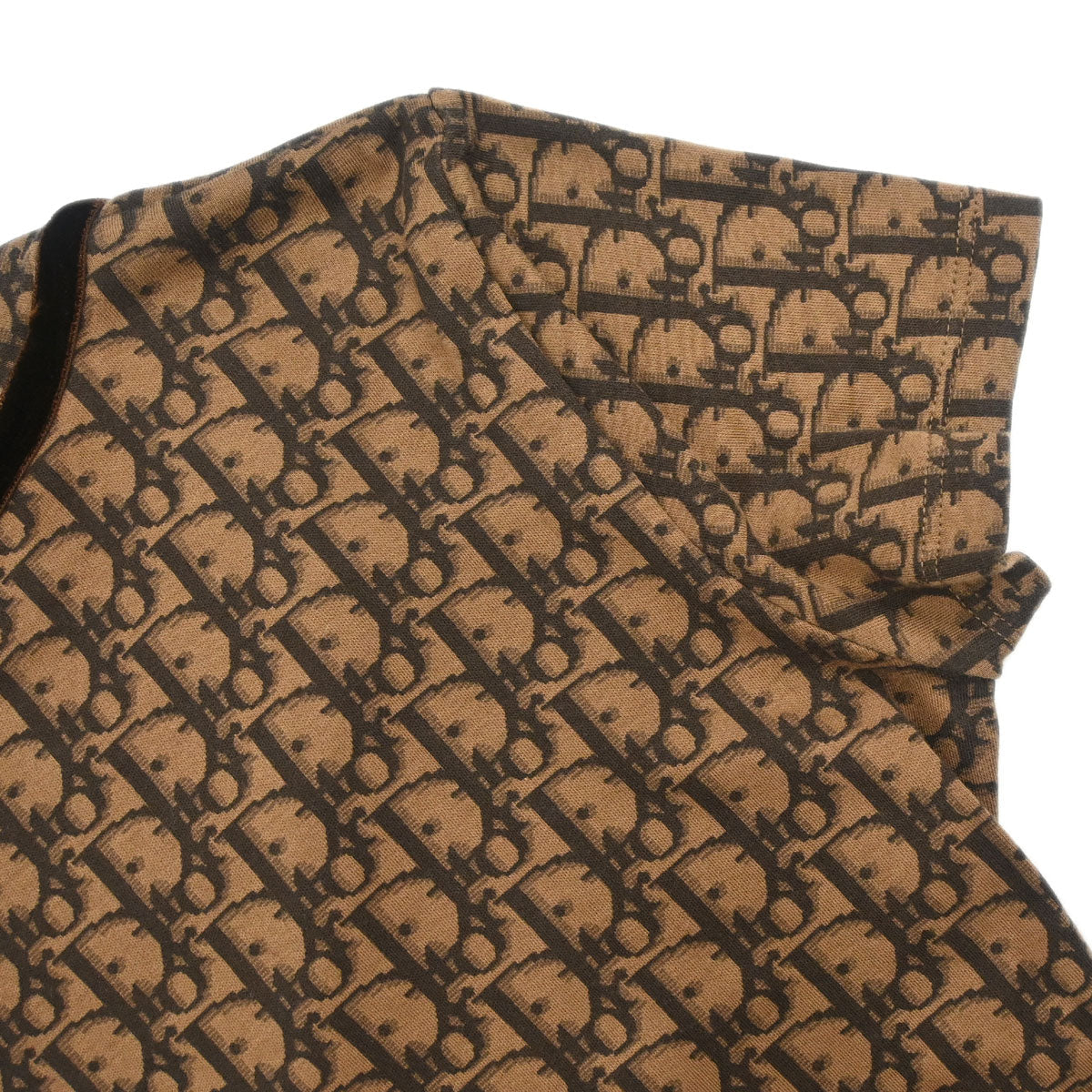Christian Dior 2005 Romantic Trotter T-shirt Top Corsage Bow Brown #38