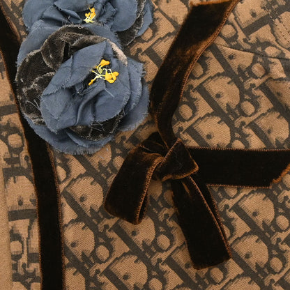 Christian Dior 2005 Romantic Trotter T-shirt Top Corsage Bow Brown #38
