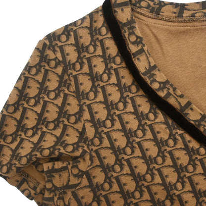 Christian Dior 2005 Romantic Trotter T-shirt Top Corsage Bow Brown #38