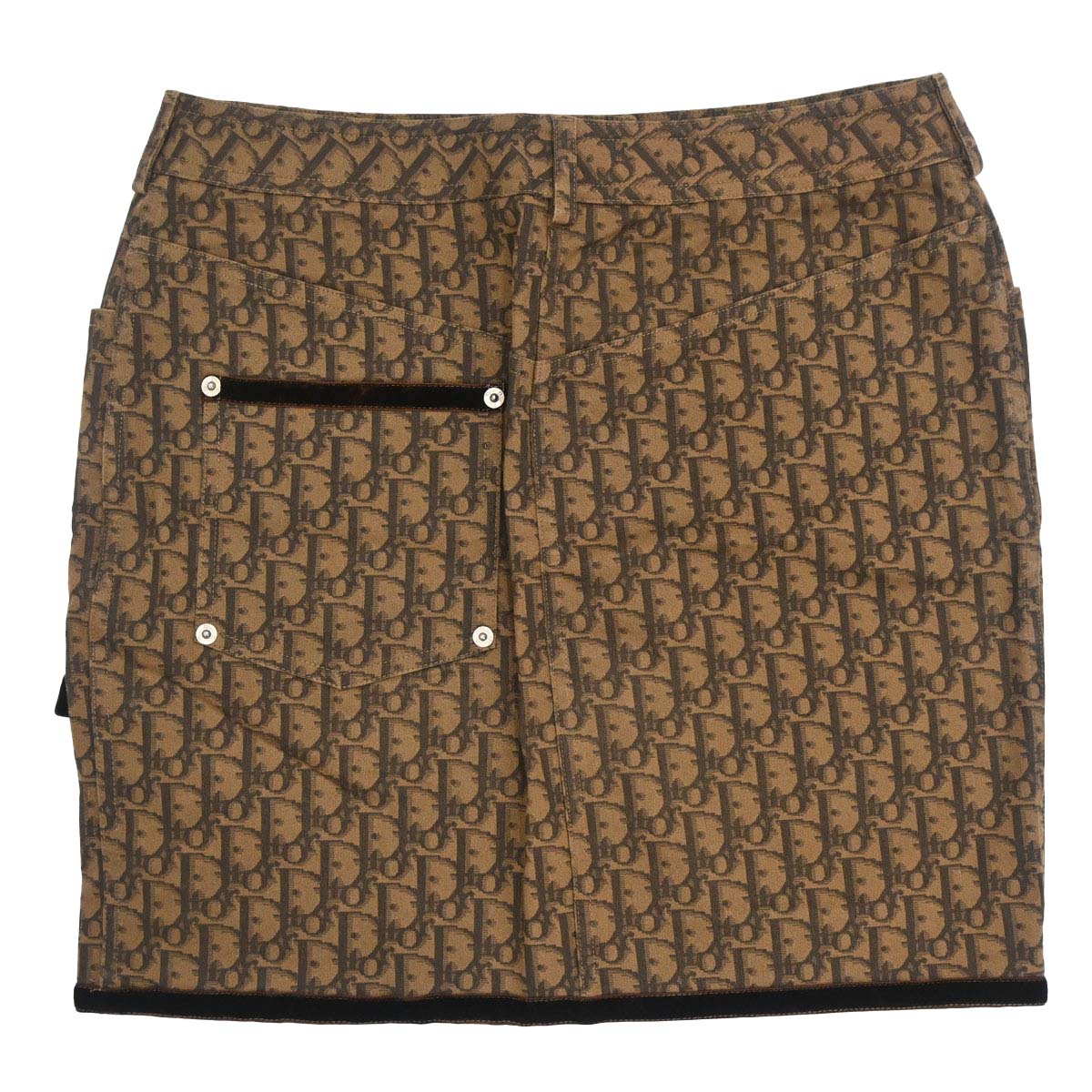 Christian Dior 2005 Romantic Trotter Bow Corsage Skirt Brown #36