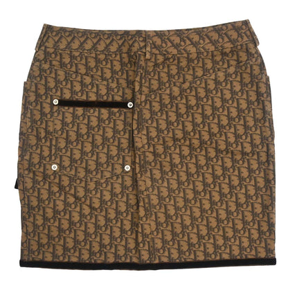 Christian Dior 2005 Romantic Trotter Bow Corsage Skirt Brown #36