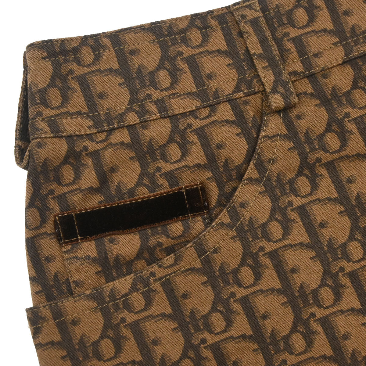 Christian Dior 2005 Romantic Trotter Bow Corsage Skirt Brown #36