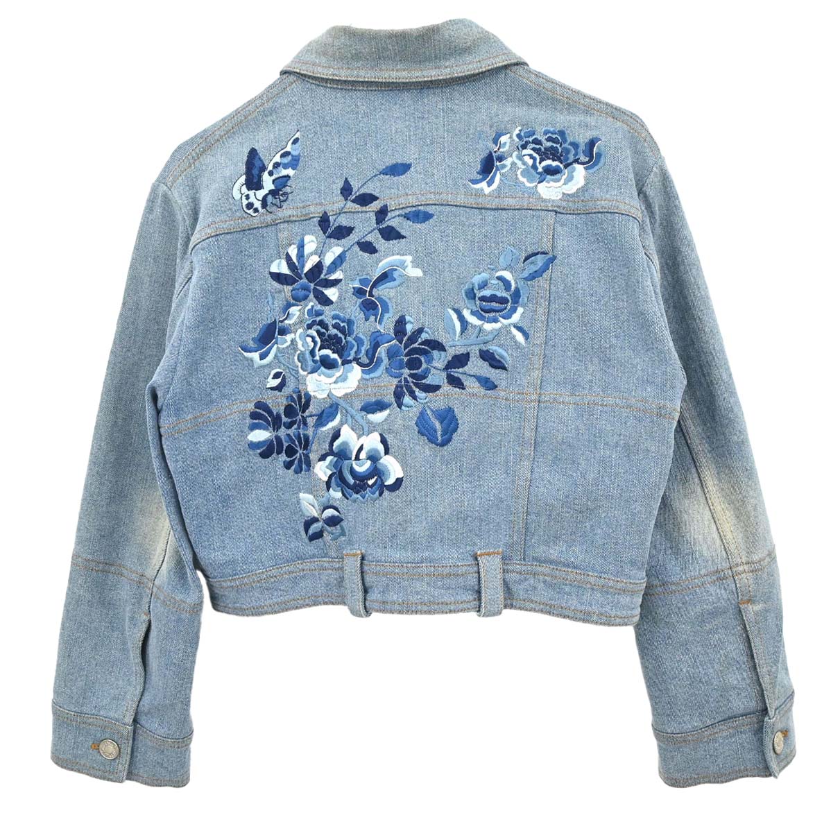 Christian Dior 2005 Embroidery Denim Jacket Light Blue #44