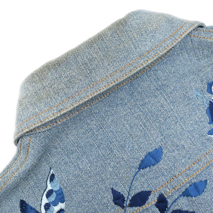 Christian Dior 2005 Embroidery Denim Jacket Light Blue #44