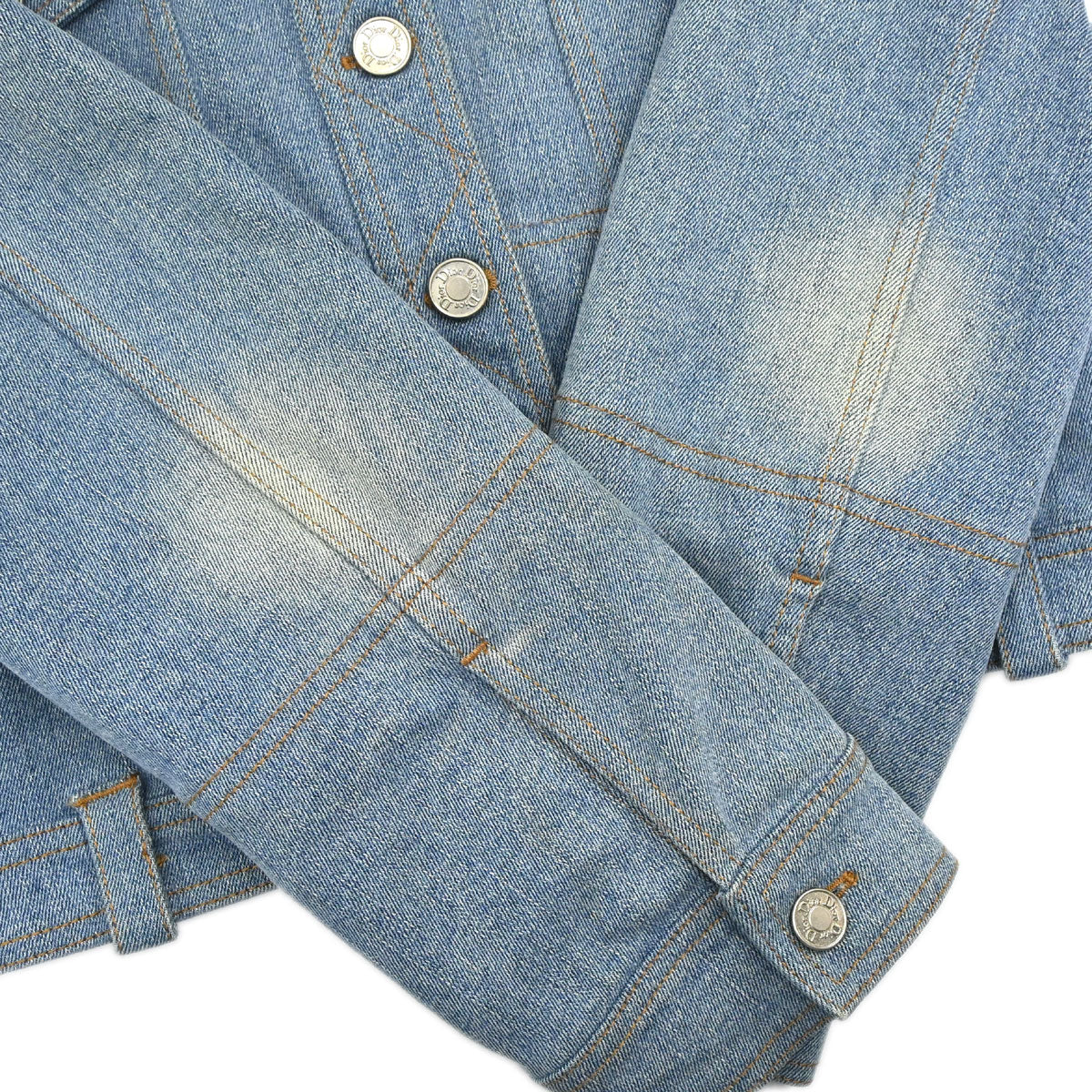 Christian Dior 2005 Embroidery Denim Jacket Light Blue #44