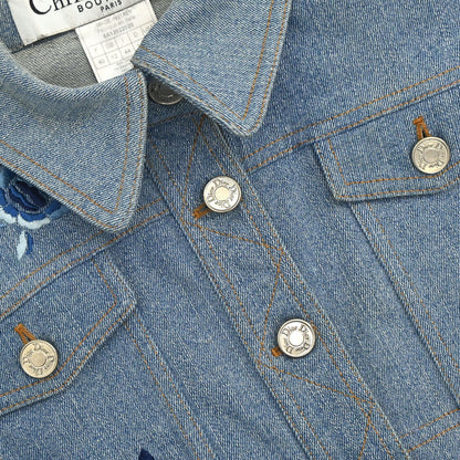 Christian Dior 2005 Embroidery Denim Jacket Light Blue #44