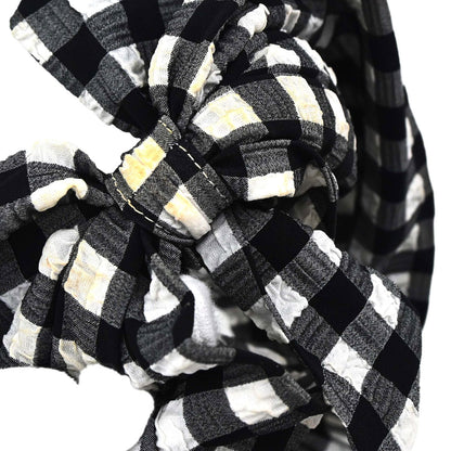 Chanel 2010 Swimwear Swimsuit Gingham Check Black #36