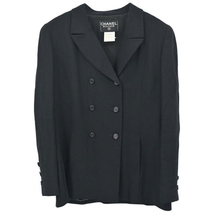 Chanel 1998 Double Breasted Jacket Black #46