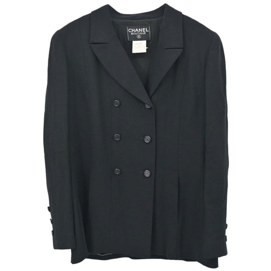 Chanel 1998 Double Breasted Jacket Black #46