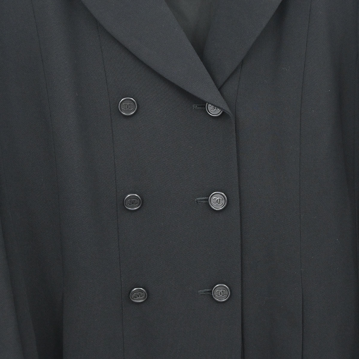 Chanel 1998 Double Breasted Jacket Black #46