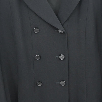 Chanel 1998 Double Breasted Jacket Black #46