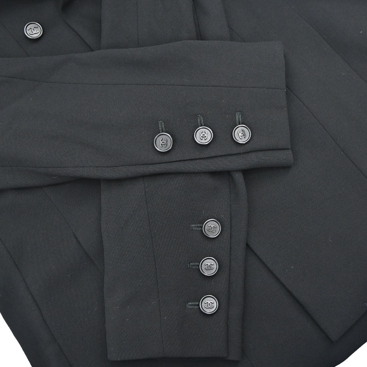 Chanel 1998 Double Breasted Jacket Black #46