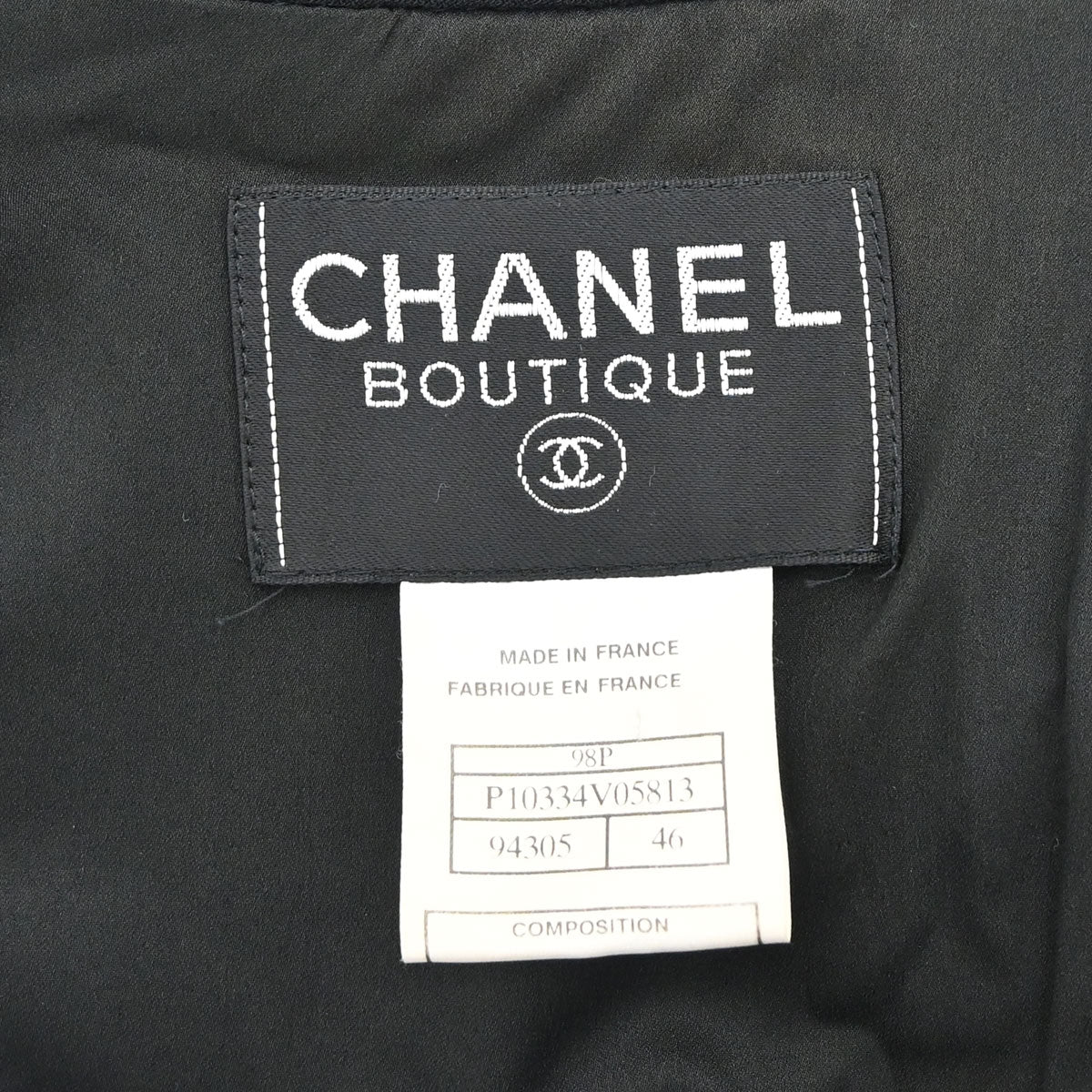Chanel 1998 Double Breasted Jacket Black #46