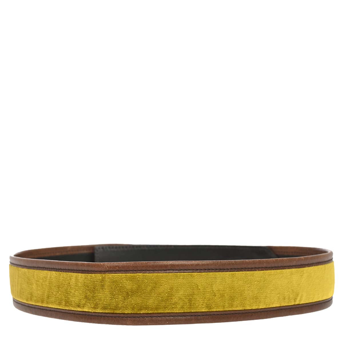 Gucci Brown Leather Velvet Belt #80/32 Small Good