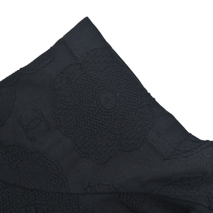 Chanel 1998 Short Sleeve Camellia CC Top Black #50