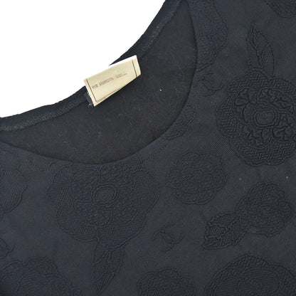 Chanel 1998 Short Sleeve Camellia CC Top Black #50