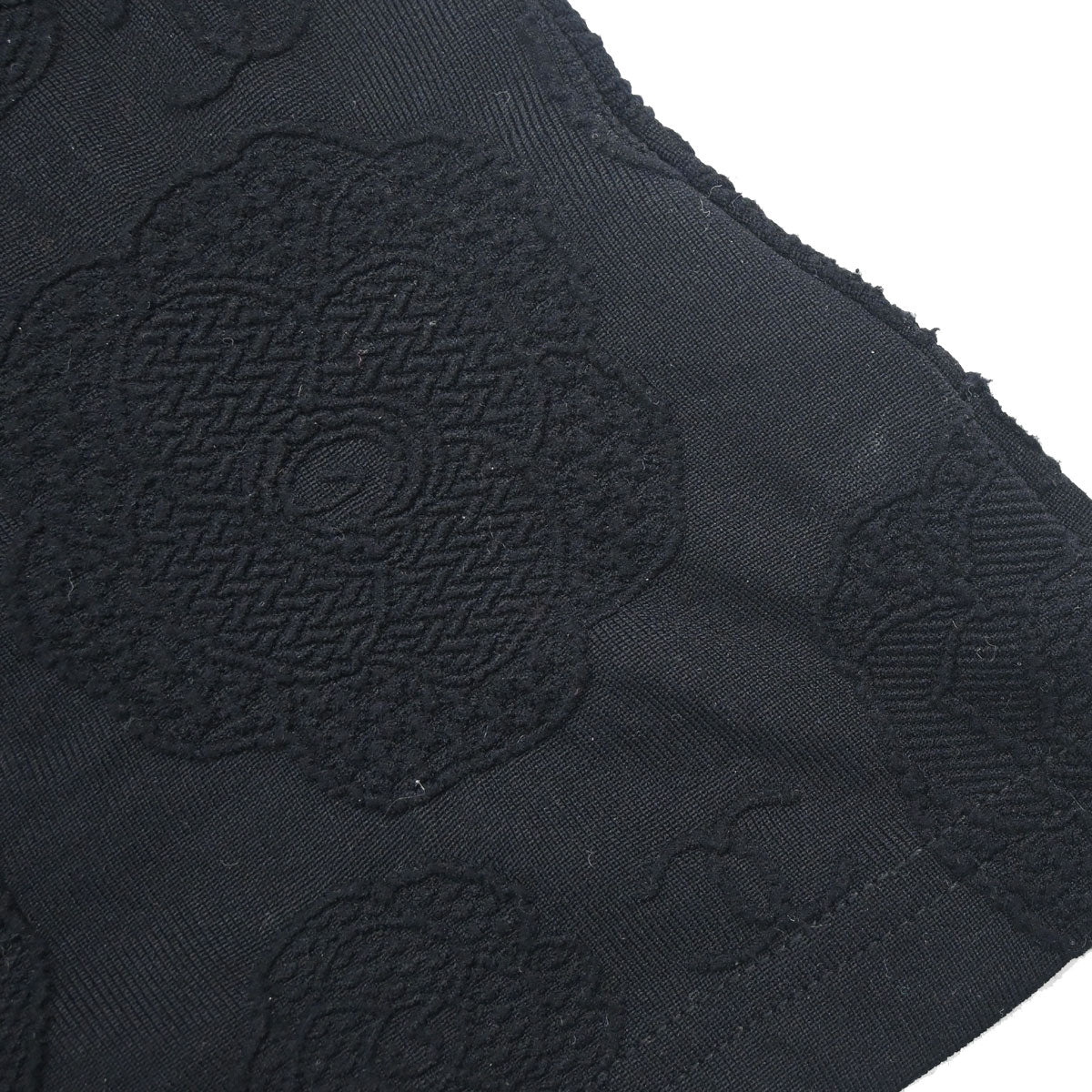 Chanel 1998 Short Sleeve Camellia CC Top Black #50