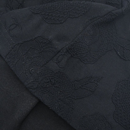 Chanel 1998 Short Sleeve Camellia CC Top Black #50