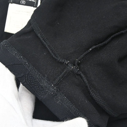 Chanel 1998 Short Sleeve Camellia CC Top Black #50