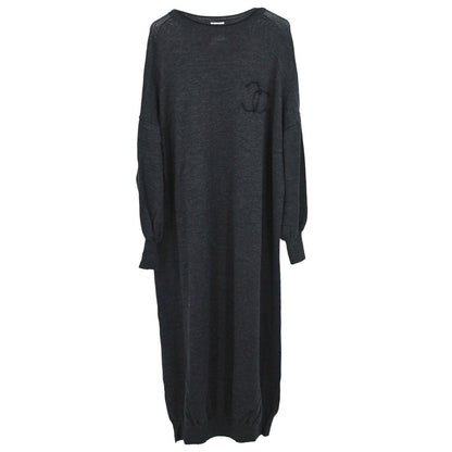 Chanel 2002 Knit Dress Gray #36