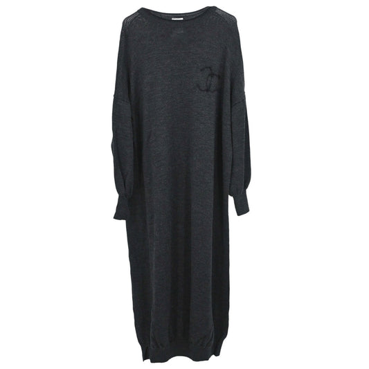 Chanel 2002 Knit Dress Gray #36