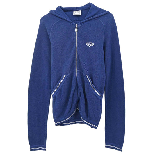 Chanel 2005 Sport Line Zip Up Hooded Tennis Jacket Navy #38